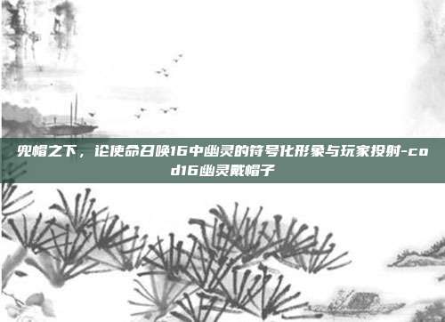 兜帽之下,论使命召唤16中幽灵的符号化形象与玩家投射-cod16幽灵戴帽子