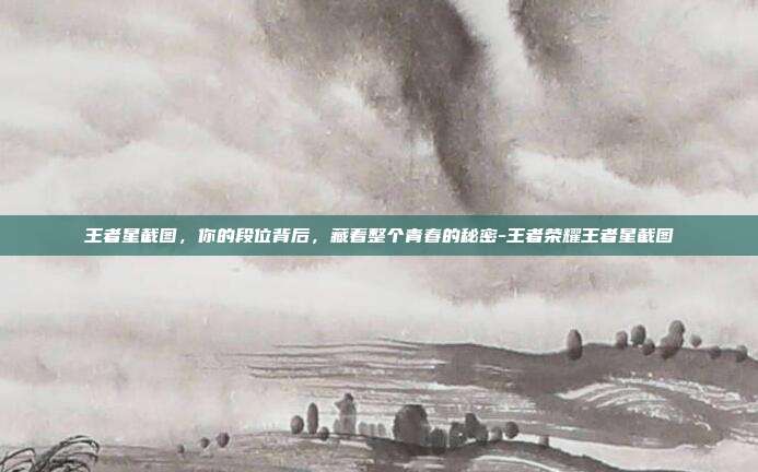 王者星截图,你的段位背后,藏着整个青春的秘密-王者荣耀王者星截图