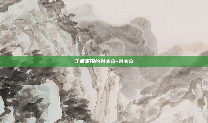 守望麦田的刘家奇-刘家奇