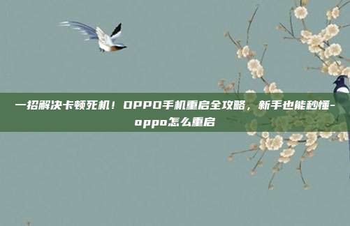 一招解决卡顿死机！OPPO手机重启全攻略，新手也能秒懂-oppo怎么重启