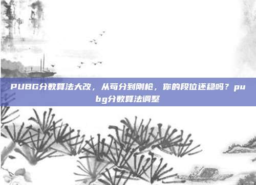 PUBG分数算法大改,从苟分到刚枪,你的段位还稳吗?pubg分数算法调整