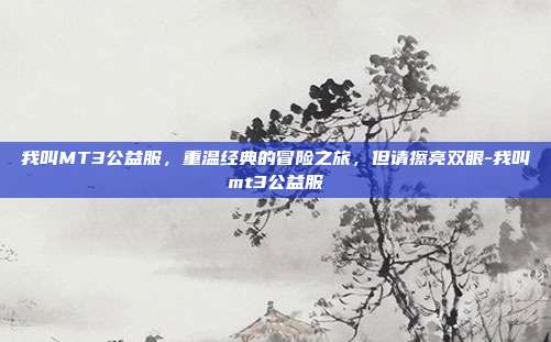 我叫MT3公益服,重温经典的冒险之旅,但请擦亮双眼-我叫mt3公益服