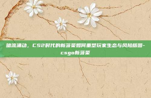 暗流涌动,CS2时代的新菠菜如何重塑玩家生态与风险版图-csgo新菠菜