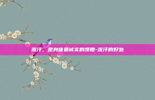 流汗,是身体最诚实的馈赠-流汗的好处