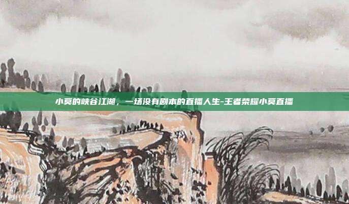 小莫的峡谷江湖,一场没有剧本的直播人生-王者荣耀小莫直播