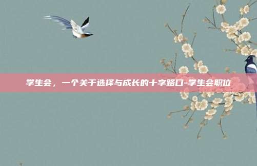 学生会,一个关于选择与成长的十字路口-学生会职位