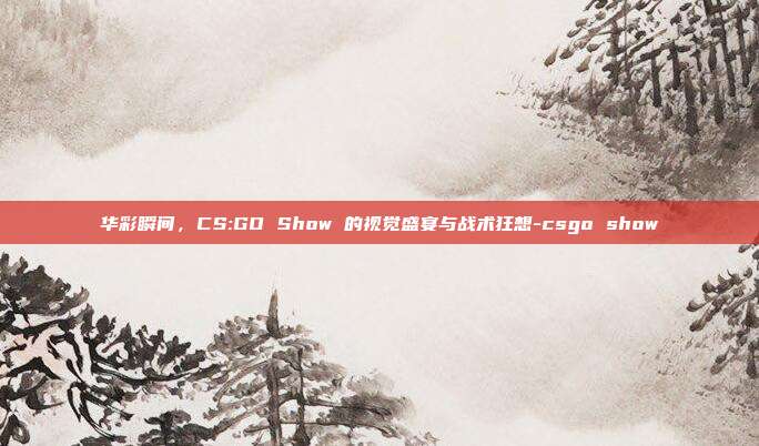 华彩瞬间，CS:GO Show 的视觉盛宴与战术狂想-csgo show