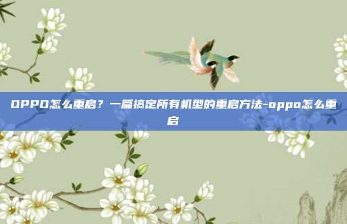 OPPO怎么重启？一篇搞定所有机型的重启方法-oppo怎么重启