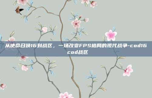 从使命召唤16到战区,一场改变FPS格局的现代战争-cod16 cod战区
