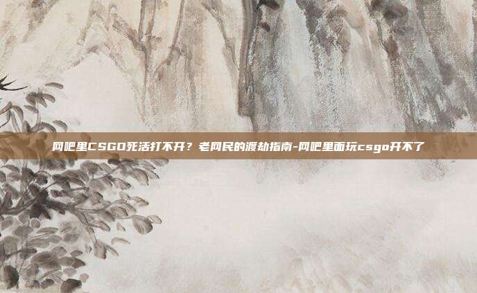 网吧里CSGO死活打不开?老网民的渡劫指南-网吧里面玩csgo开不了