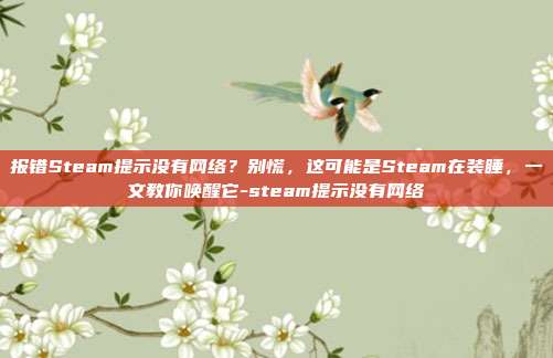 报错Steam提示没有网络?别慌,这可能是Steam在装睡,一文教你唤醒它-steam提示没有网络
