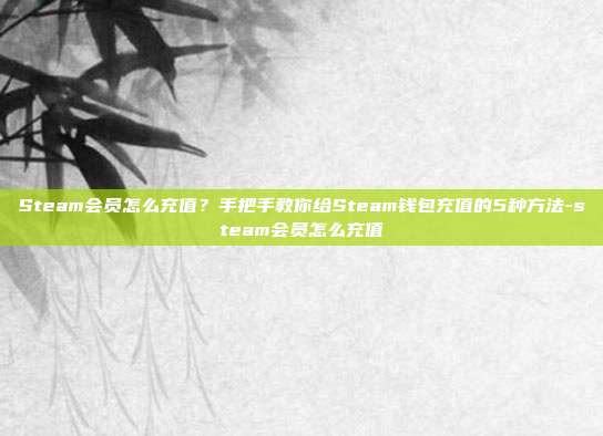 Steam会员怎么充值？手把手教你给Steam钱包充值的5种方法-steam会员怎么充值
