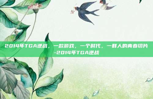 2014年TGA逆战，一款游戏，一个时代，一群人的青春切片-2014年TGA逆战