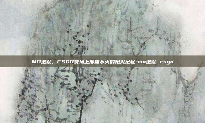 MO退役，CSGO赛场上那抹不灭的枪火记忆-mo退役 csgo