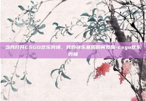 当我打开CSGO欢乐剪辑，我的快乐基因瞬间觉醒-csgo欢乐剪辑