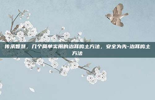 传承智慧，几个简单实用的治耳鸣土方法，安全为先-治耳鸣土方法