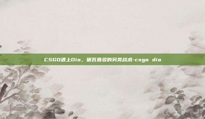 CSGO遇上Dio,砸瓦鲁多的另类战术-csgo dio