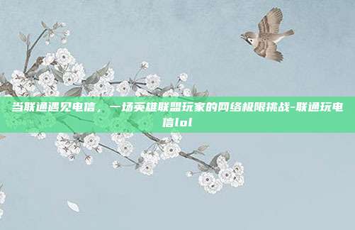 当联通遇见电信,一场英雄联盟玩家的网络极限挑战-联通玩电信lol