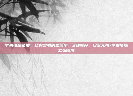 苹果电脑锁屏，比你想象的更简单，3秒离开，安全无忧-苹果电脑怎么锁屏