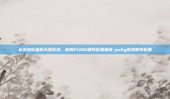 从落地成盒到天命吃鸡，你的PUBG硬件配置指南-pubg游戏硬件配置