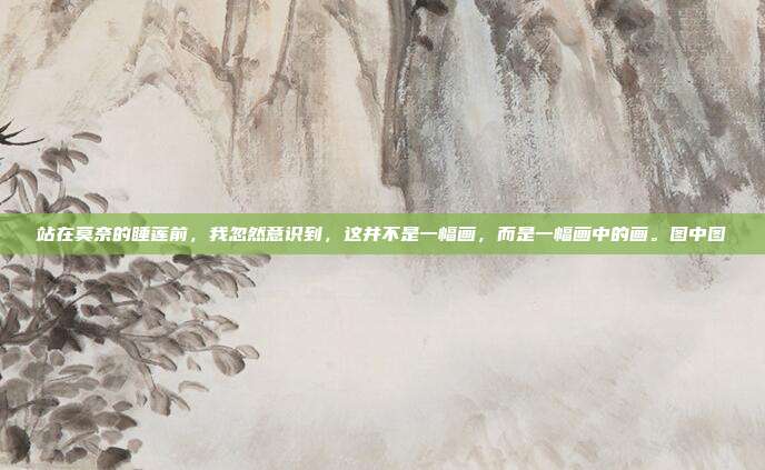站在莫奈的睡莲前，我忽然意识到，这并不是一幅画，而是一幅画中的画。图中图