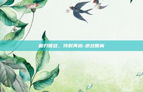 霜刃暂敛，待时再鸣-逆战暂离