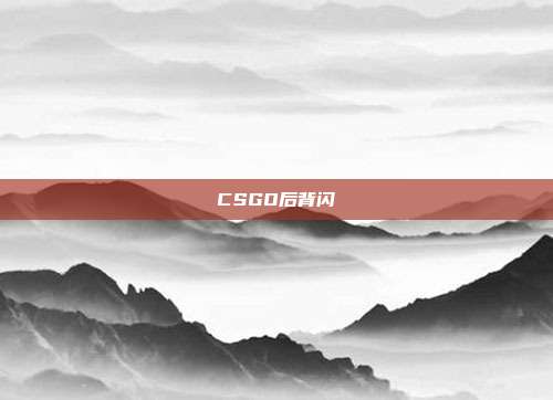 CSGO后背闪