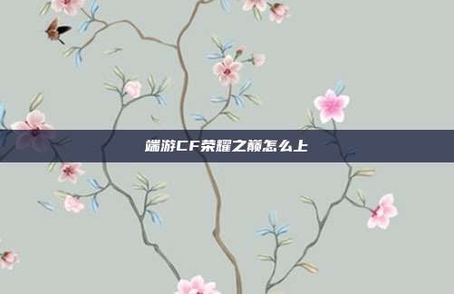 端游CF荣耀之巅怎么上