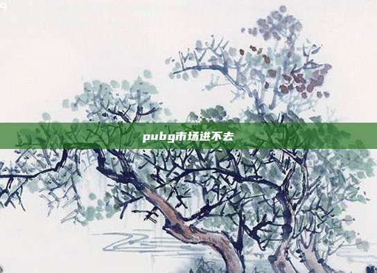 pubg市场进不去