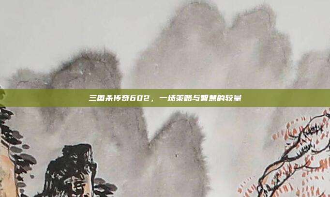 三国杀传奇602，一场策略与智慧的较量