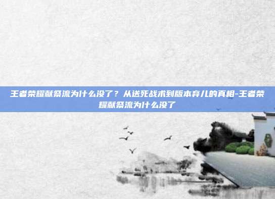 王者荣耀献祭流为什么没了？从送死战术到版本弃儿的真相-王者荣耀献祭流为什么没了