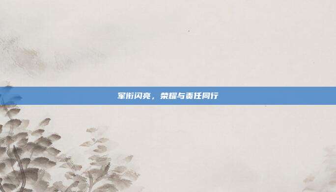 军衔闪亮，荣耀与责任同行
