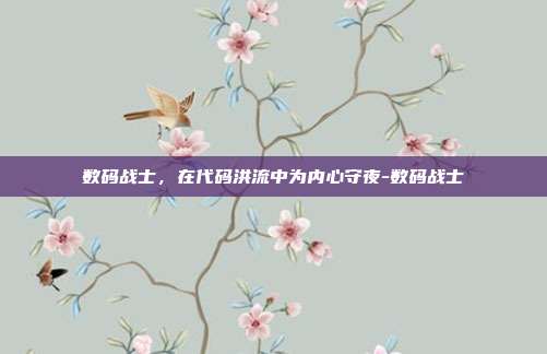 数码战士，在代码洪流中为内心守夜-数码战士