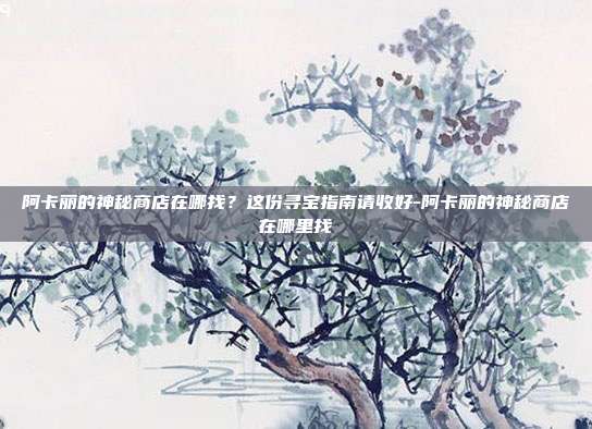 阿卡丽的神秘商店在哪找？这份寻宝指南请收好-阿卡丽的神秘商店在哪里找