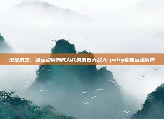 绝地求生，当运动模糊成为我的第四大敌人-pubg老是运动模糊