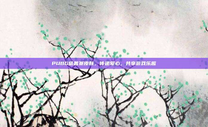 PUBG慈善赛皮肤，传递爱心，共享游戏乐趣