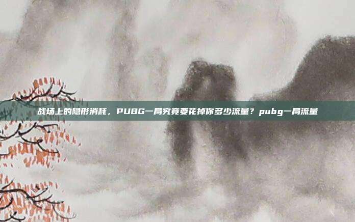战场上的隐形消耗，PUBG一局究竟要花掉你多少流量？pubg一局流量