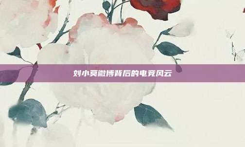 刘小莫微博背后的电竞风云