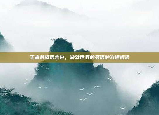 王者荣耀语言包，游戏世界的多语种沟通桥梁