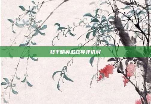 和平精英追踪导弹讲解