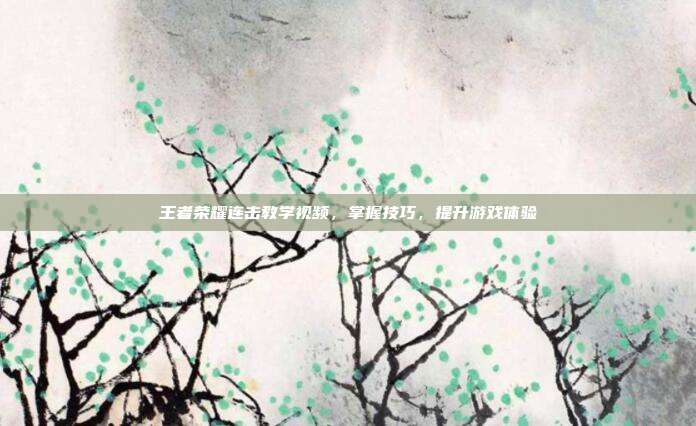 王者荣耀连击教学视频，掌握技巧，提升游戏体验