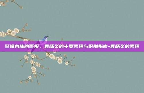 警惕身体的警报,直肠炎的主要表现与识别指南-直肠炎的表现