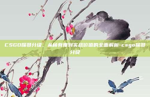 CSGO探员分级，从稀有度到实战价值的全面解析-csgo探员分级