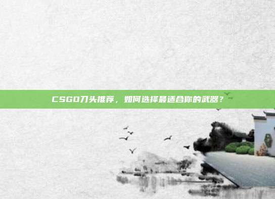 CSGO刀头推荐,如何选择最适合你的武器?
