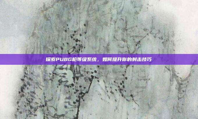 探索PUBG枪等级系统,如何提升你的射击技巧