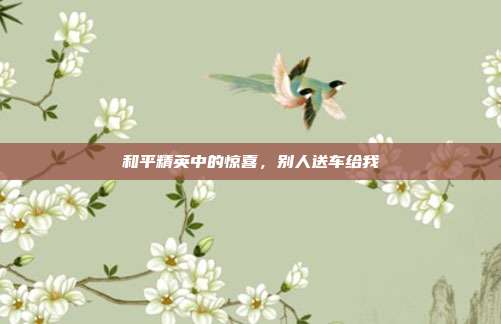 和平精英中的惊喜,别人送车给我