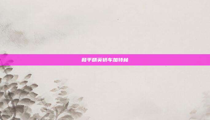 和平精英轿车加特林