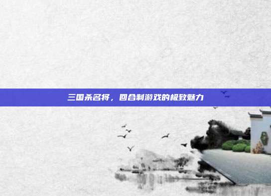 三国杀名将，回合制游戏的极致魅力