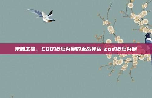 末端主宰，COD16短兵器的近战神话-cod16短兵器