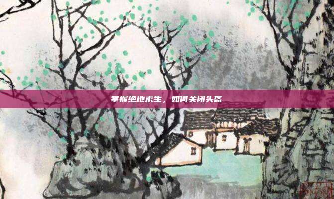 掌握绝地求生,如何关闭头盔